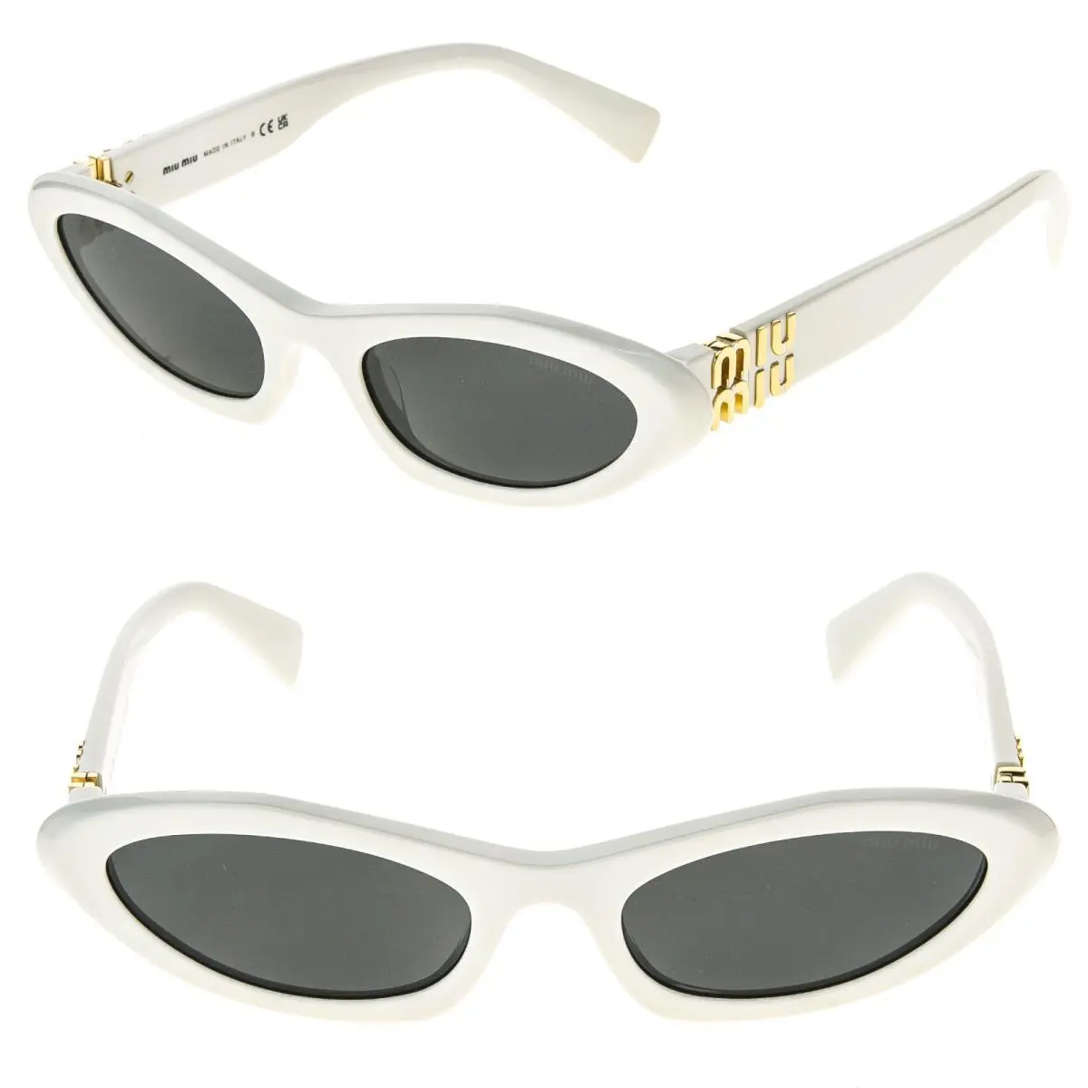 Miu Miu MU09YS Glipmse Logo 09Y White Logo Cat Luxury Fashion Viral Sunglasses