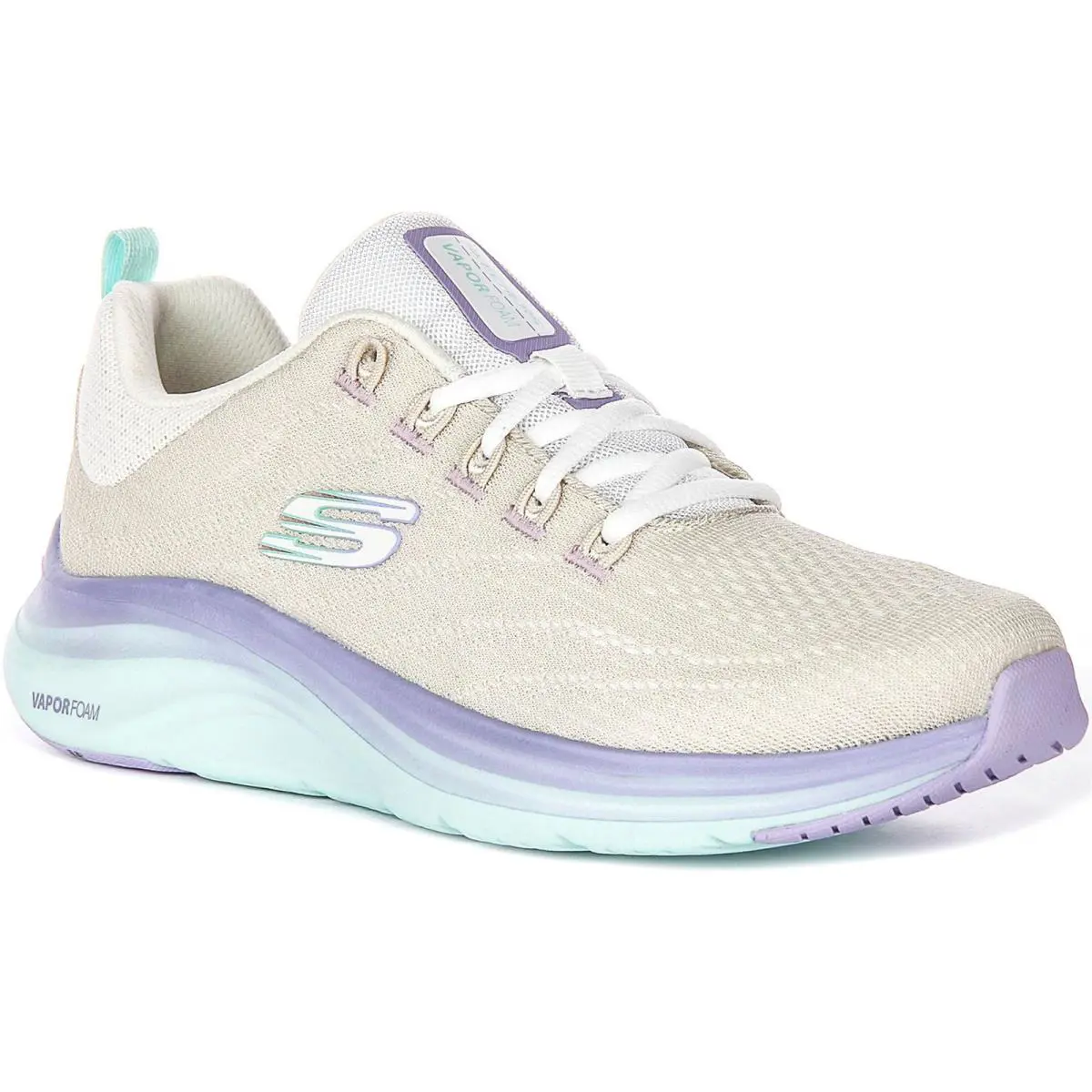 Skechers Vapor Foam Vegan Lace Up Womens Sneakers In Off White US 6 - 11 - Off White