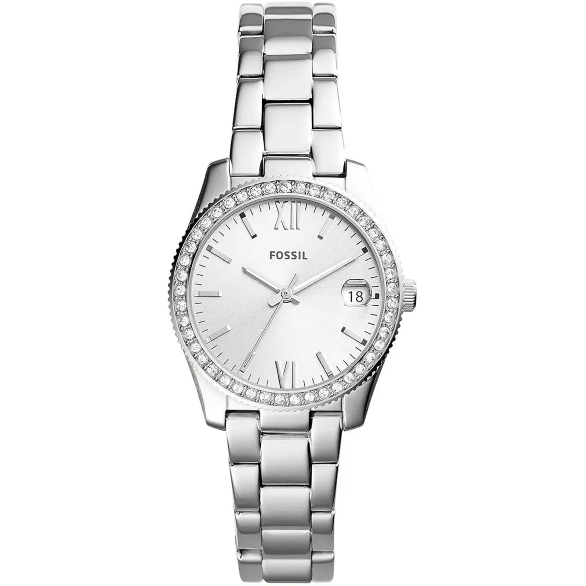 Women`s Watch Scarlette Crystal Bezel Stainless Steel Bracelet ES4317 by Fossil