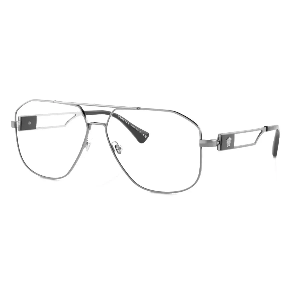 Versace Aviator Eyeglasses Mod. 1287 1001 59-13 145 Gunmetal Black Frames