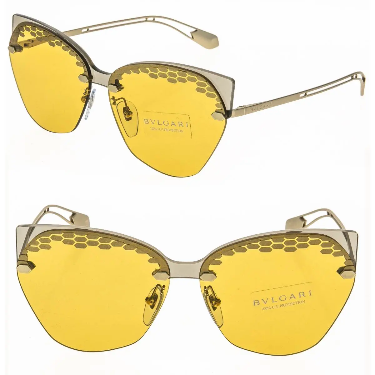 Bvlgari BV6107 6107 Serpenti Scalesbeat Gold Yellow Scales Metal Sunglasses