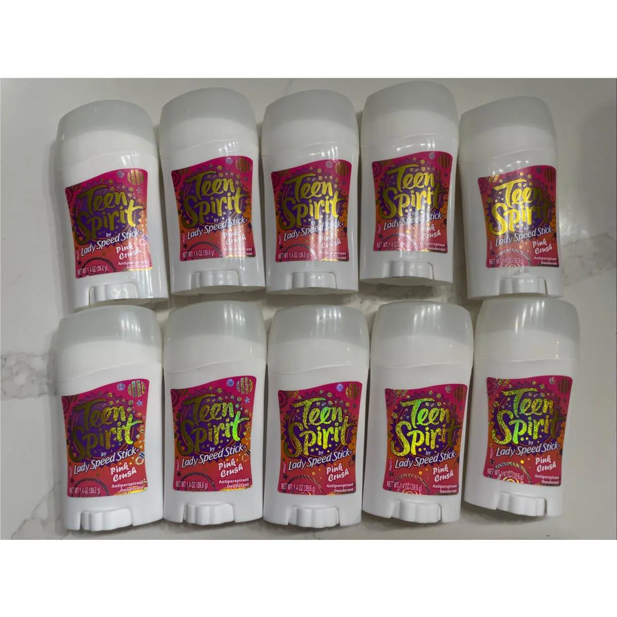 10-Pk Teen Spirit By Lady  Antiperspirant Deodorant Pink Crush 1.4 oz by Speed Stick