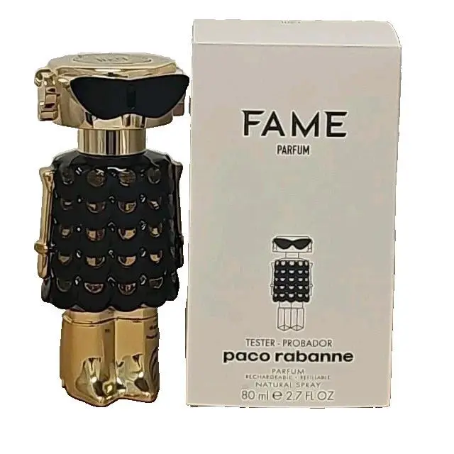Paco Rabanne Fame Parfum 2.7 OZ Refillable Spray For Women IN White Box