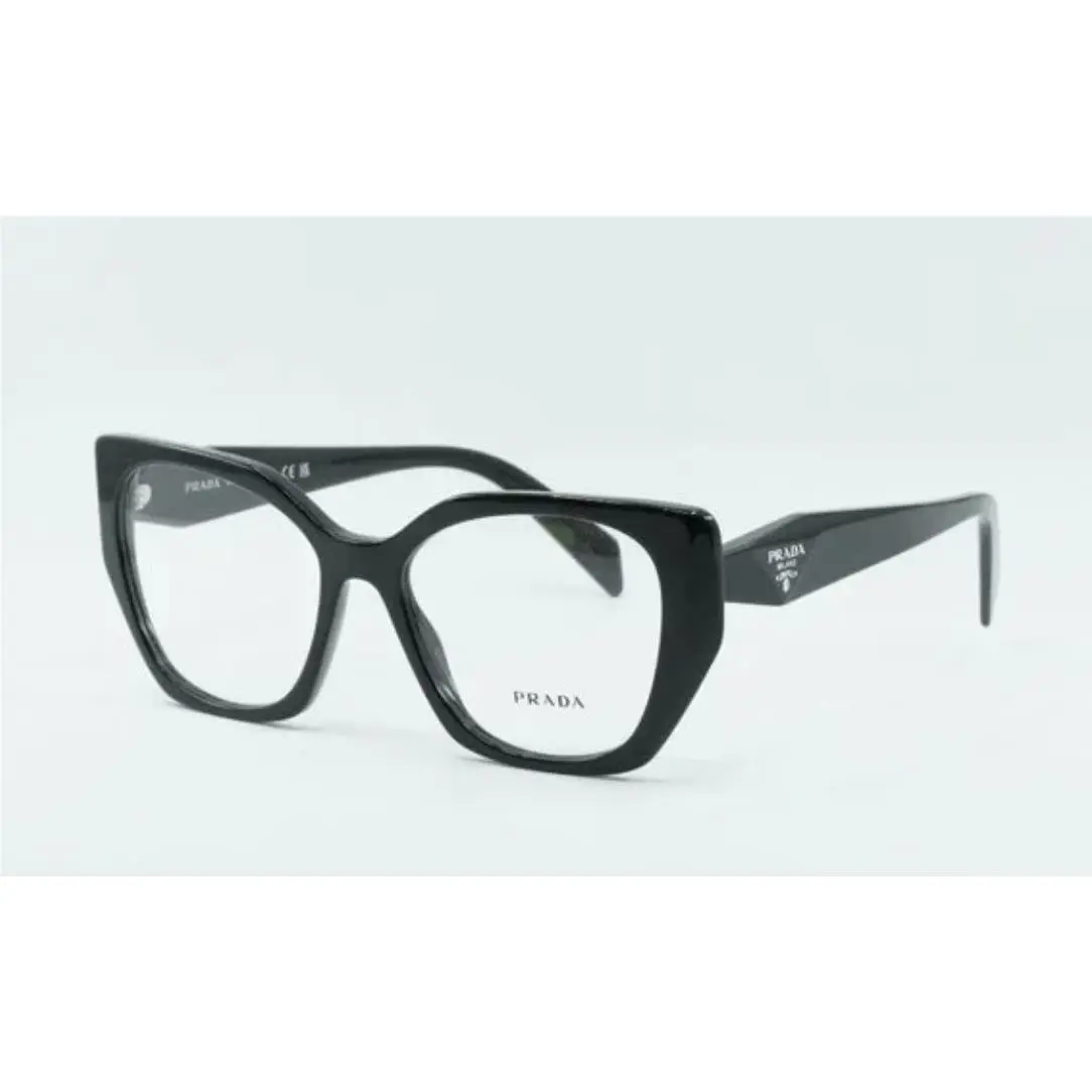 Prada Reading Glasses Vpr 18W 1AB-1O1 52-17 145 Black Cat Eye Frames Readers