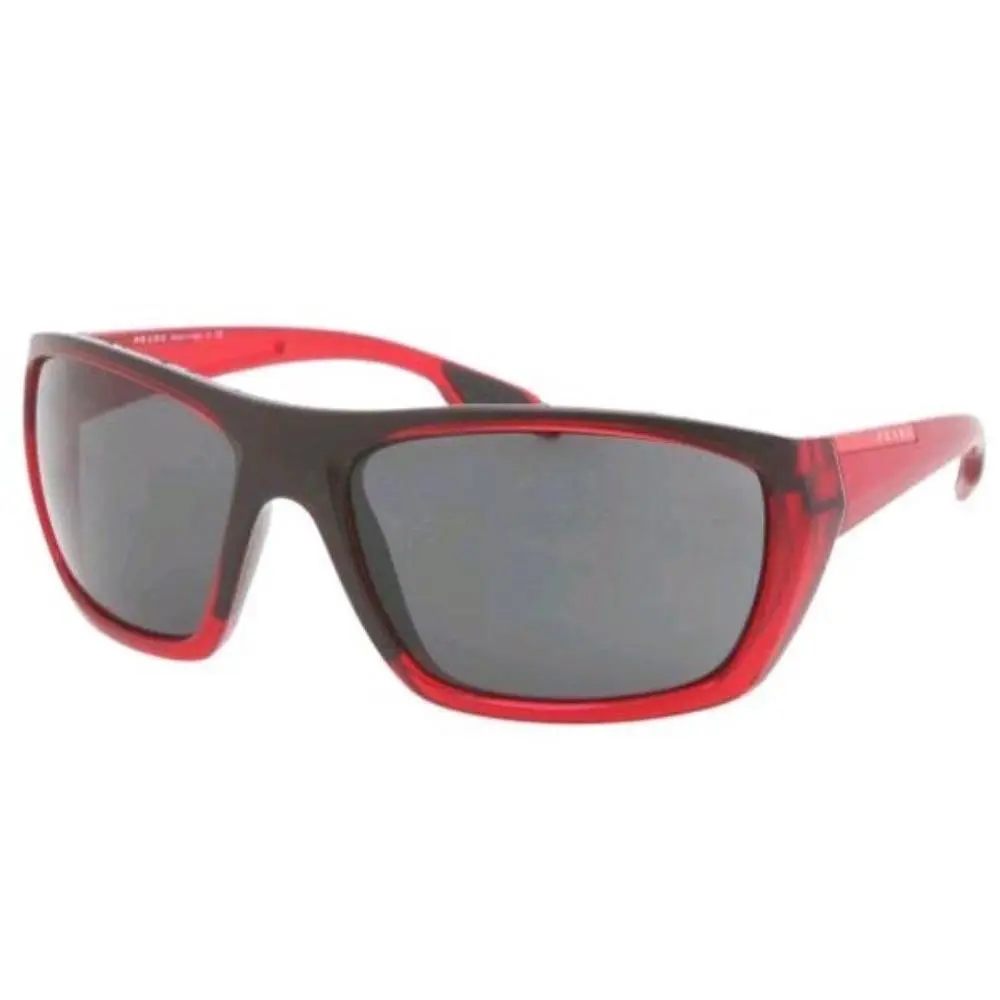 Prada Sport Sunglasses PS 01OS MAP1A1 61mm Bordeaux Demi / Grey Lens