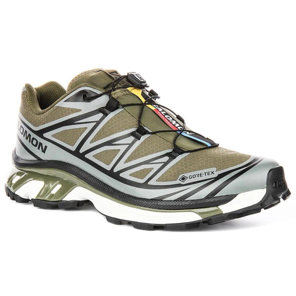 Salomon Fast Lacing Waterproof Hike Mesh Mens Sneakers In Olive US 7 - 13