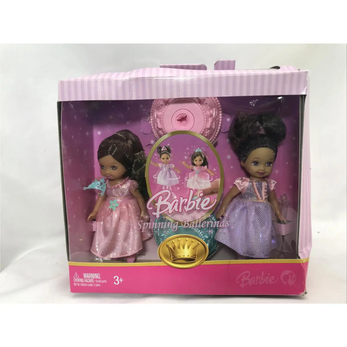 Barbie Spinning Ballerinas Kelly 2 Dolls Spin Stand African American U7