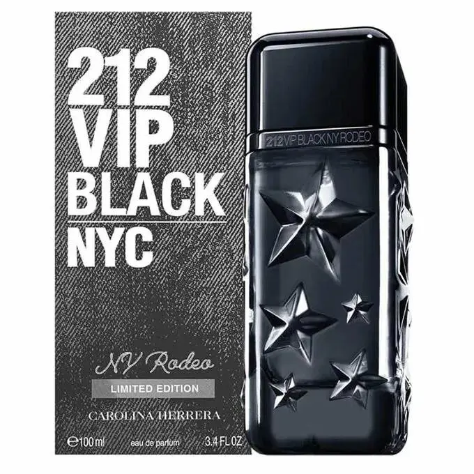 Carolina Herrera 212 Vip Black NY Rodeo Edp For Men 3.4oz. /100ml Sealed