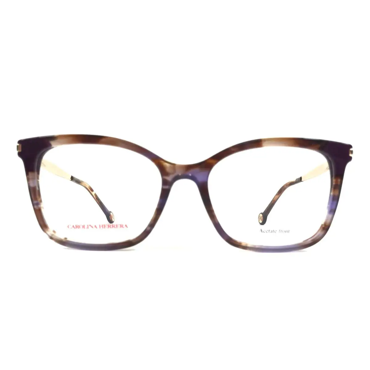 Carolina Herrera Eyeglasses Frames HER0309 L7W Brown Purple Cat Eye 53-17-140 - Frame: Multicolor