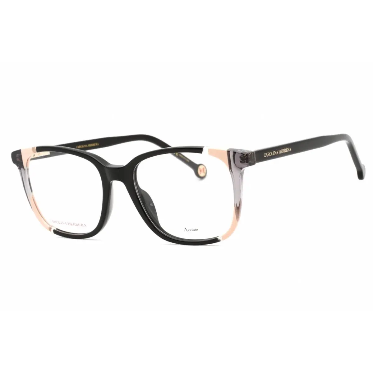 Carolina Herrera Women`s Eyeglasses Black Plastic Square Frame CH 0065 0KDX