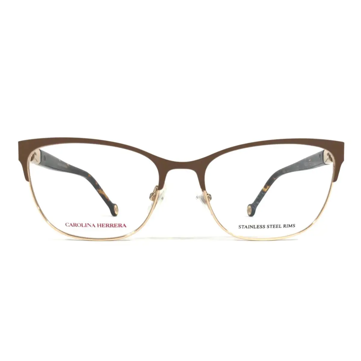 Carolina Herrera Eyeglasses Frames HER0267 Bku Gold Tortoise Cat Eye 53-17-140