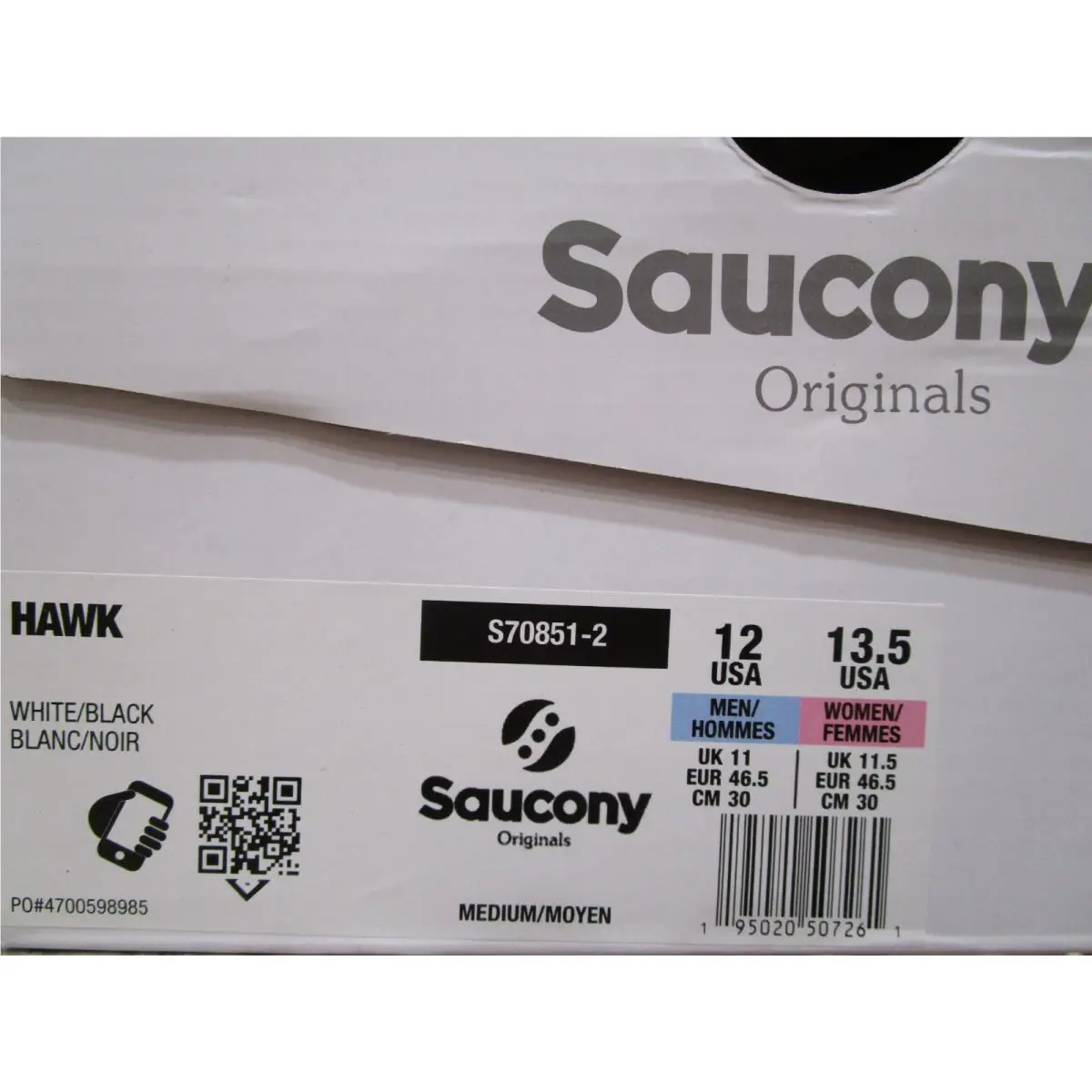 Saucony shoes - S708512 - S70851-2 - White/Black 4