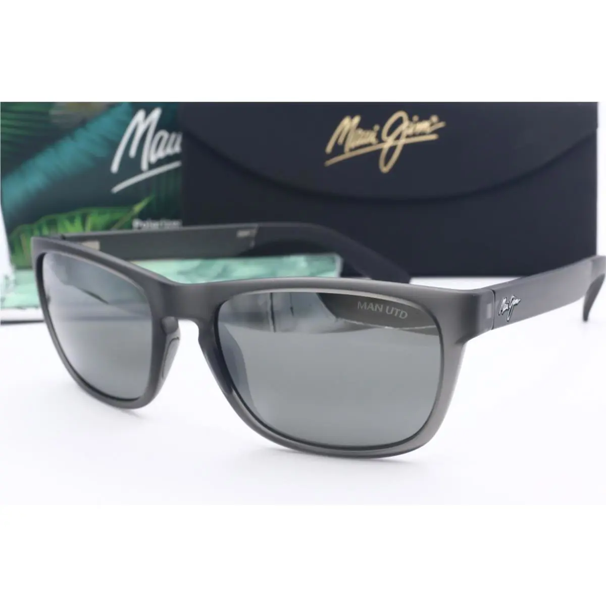 Maui Jim South Swell MJ 755-11MUTD Black Square Sunglasses Gray Polarized Lenses