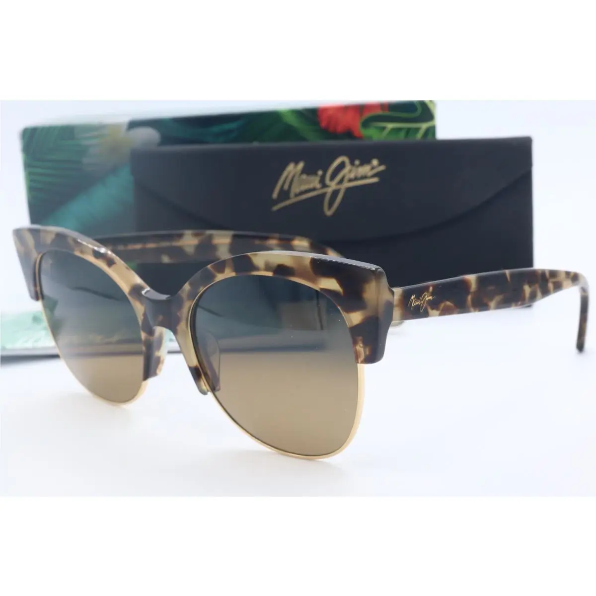Maui Jim Mariposa MJ 817-10L Tortoise Cat Eye Sunglasses Brown Polarized Lenses