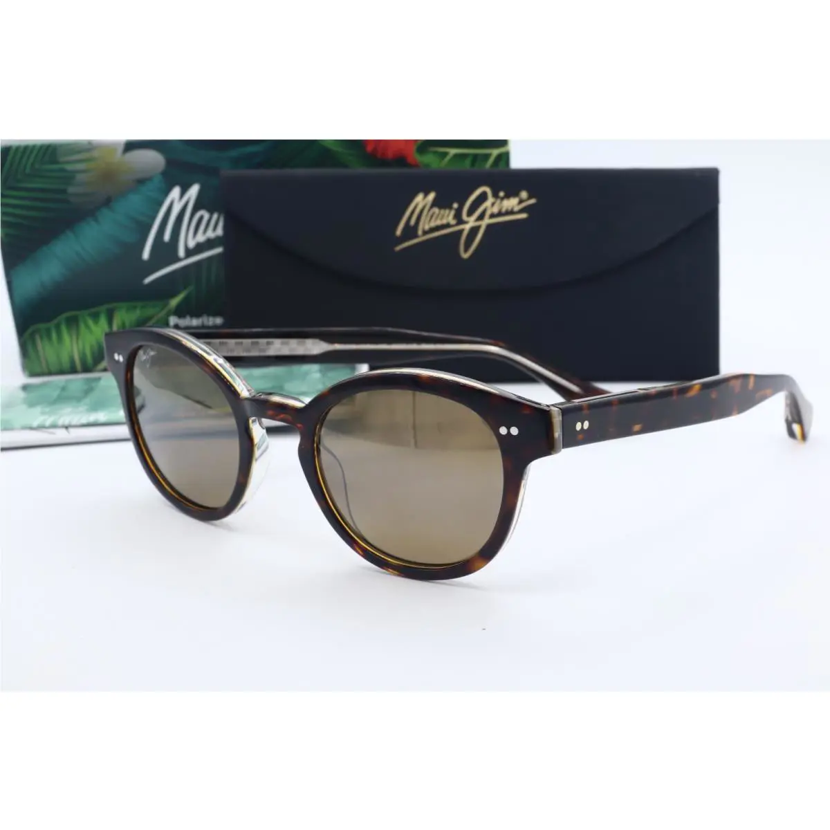 Maui Jim Joy Ride MJ 841-10G Tortoise Cat Eye Sunglasses Brown Polarized Lenses