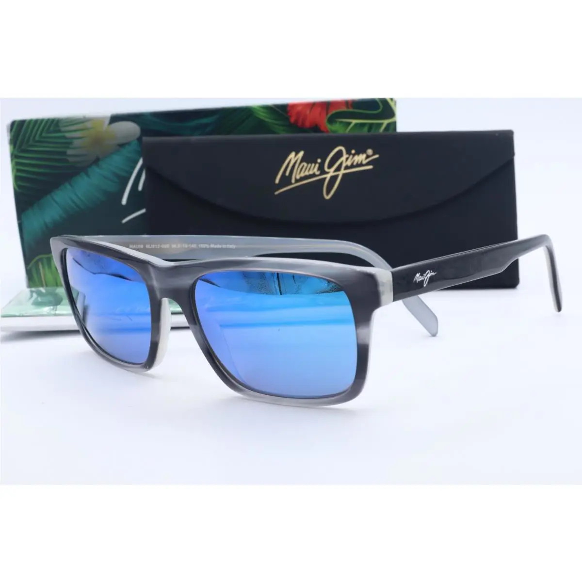 Maui Jim Waipio Valley MJ 812-06E Tortoise Square Sunglasses Blue Polarized Lens