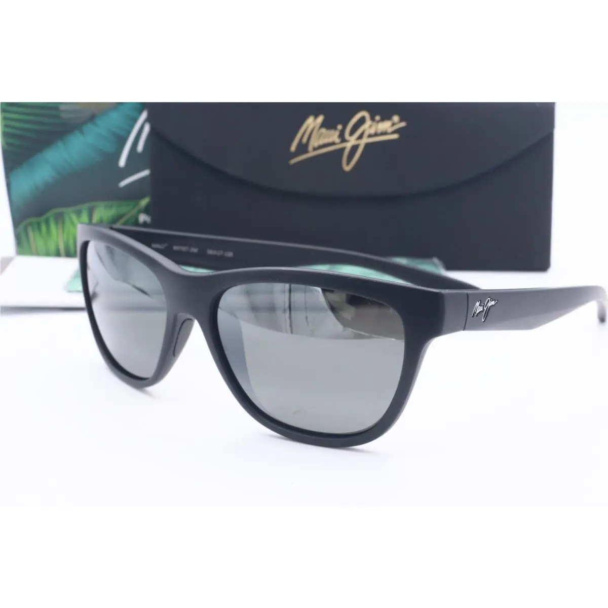 Maui Jim Secrets MJ 767-2M Black Cat Eye Sunglasses Gray Polarized Lenses 56mm