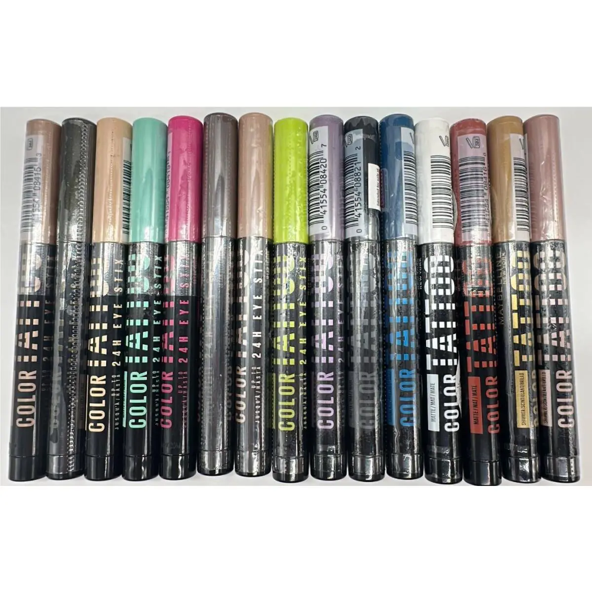15PC Maybelline Color Tattoo 24HR Eye Stix Set NO Color Repeats