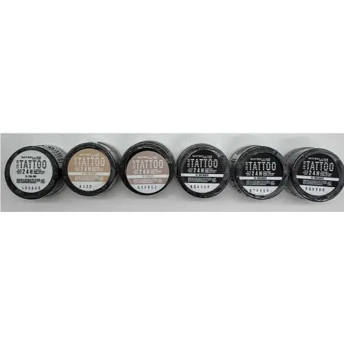 6PC Maybelline Color Tattoo 24H Eyeshadow Set 0.14 OZ Each
