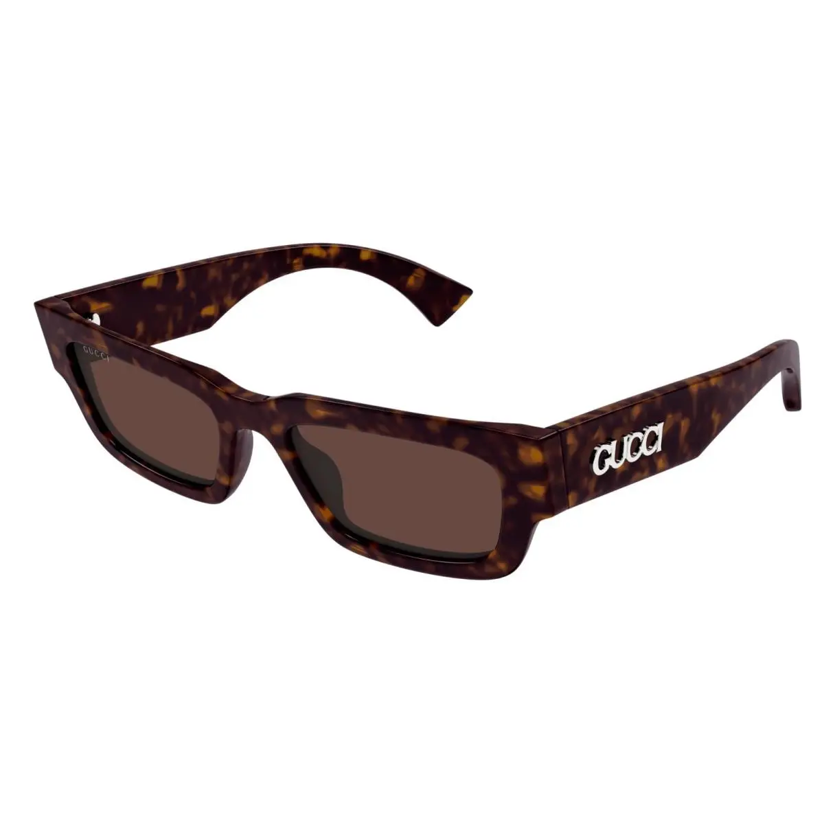GG1838S 002 Havana Havana Brown 52 mm Rectangular Squared Men`s Sunglasses by Gucci