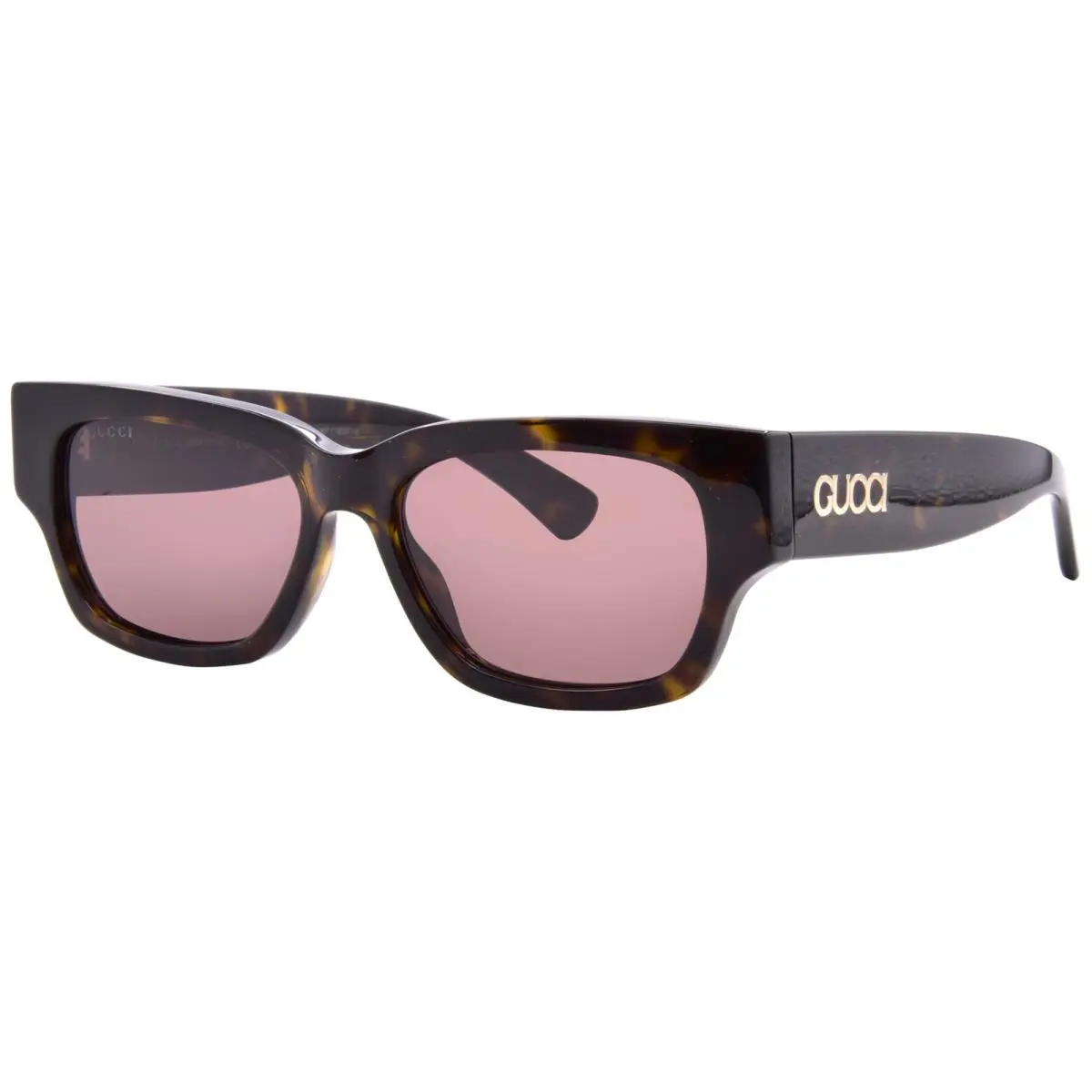 Gucci GG1794S 002 Sunglasses Men`s Shiny Dark Havana/brown Square Shape 54mm - Frame: Havana, Lens: Brown