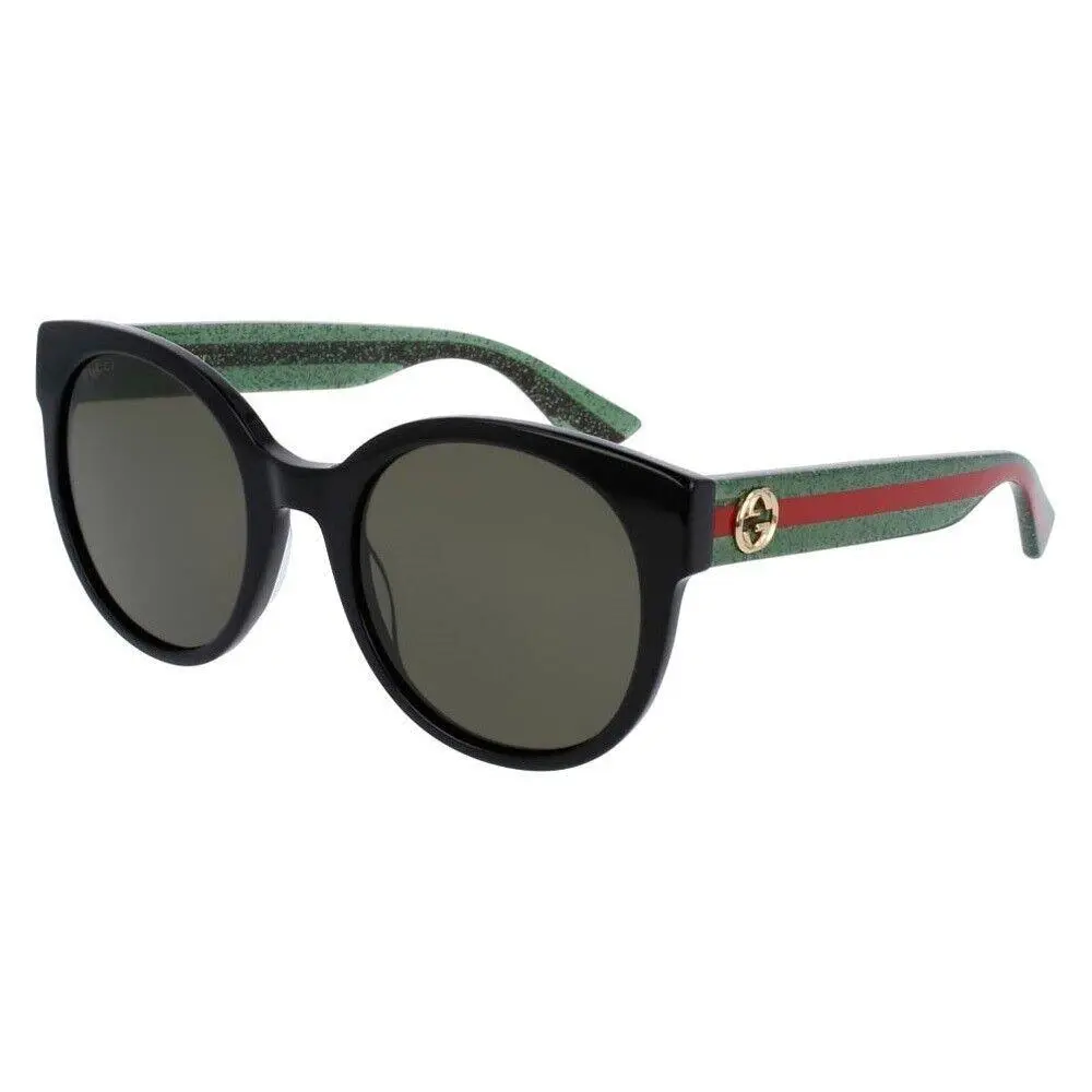 GG0035SN 002 Black with Green and Red/green 54-22-140 Sunglasses by Gucci
