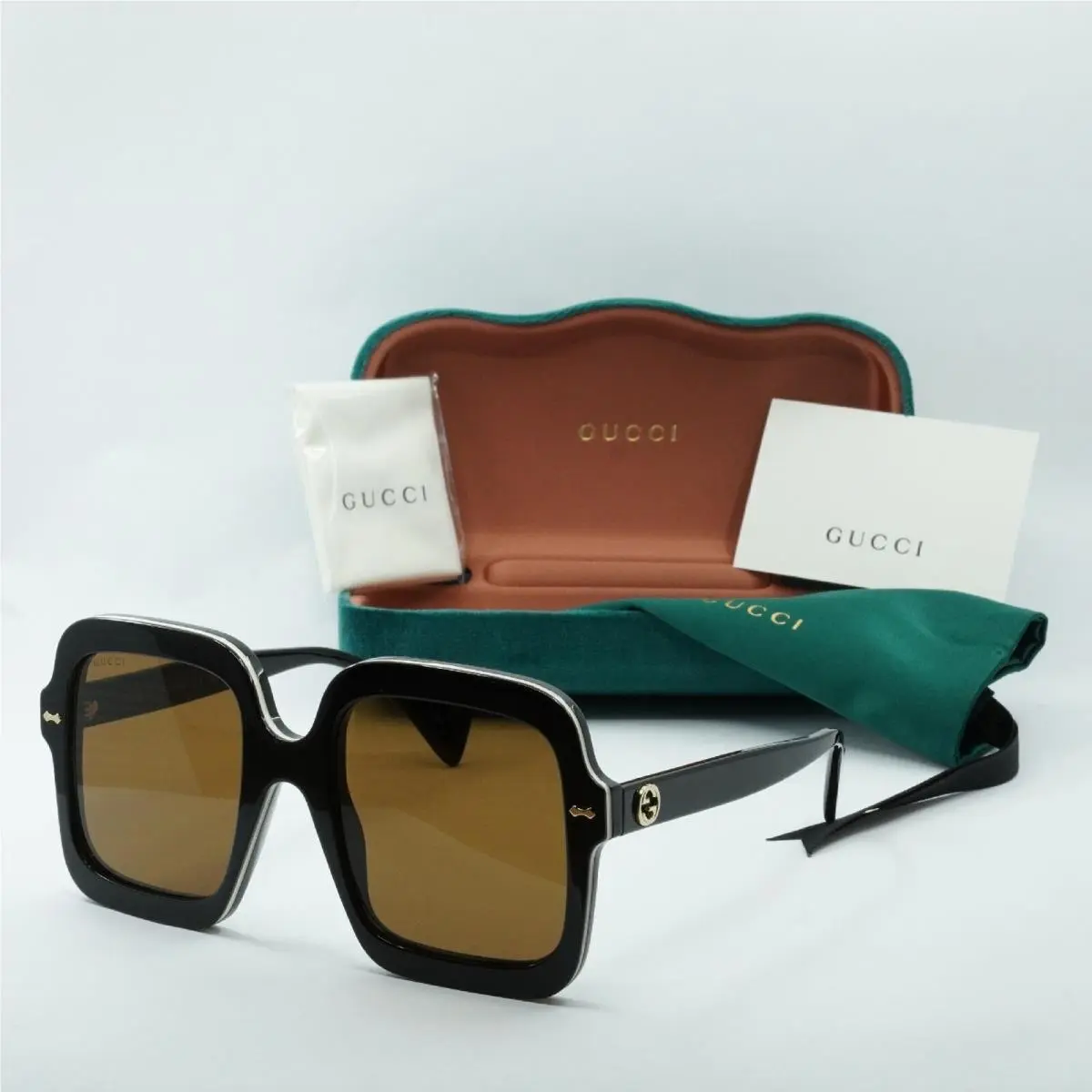 Gucci GG1241S 001 Black/brown 56-23-145 Sunglasses