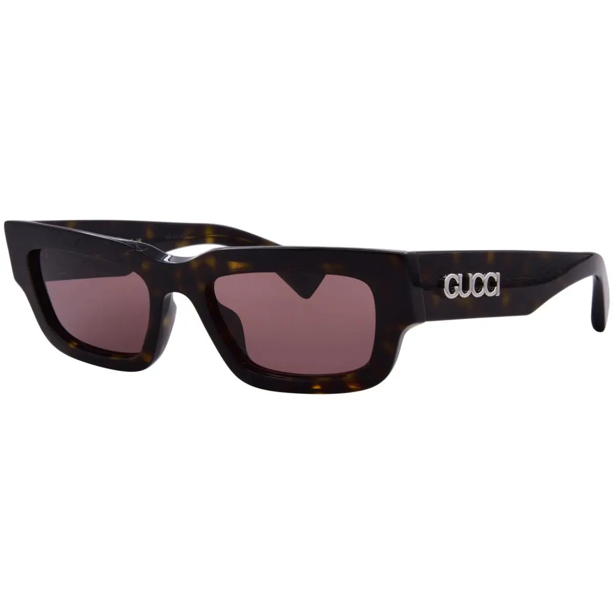 Gucci GG1838S 002 Sunglasses Men`s Havana/brown Lenses Rectangle Shape 52mm