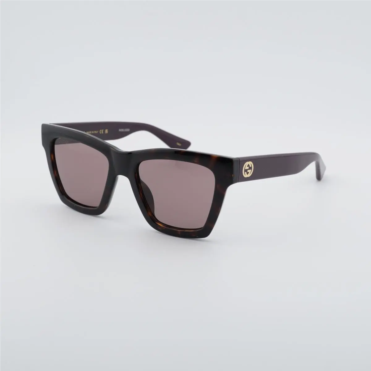 GG1714S 007 Shiny Dark Havana/solid Lilac 54-19-140 Sunglasses by Gucci