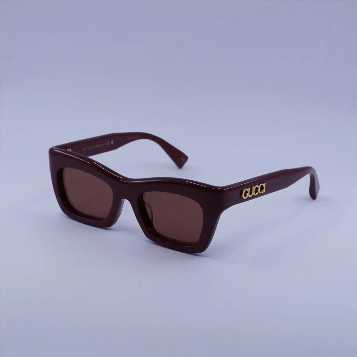 GG1773SA 002 Shiny Burgundy/brown 51-19-145 Sunglasses by Gucci