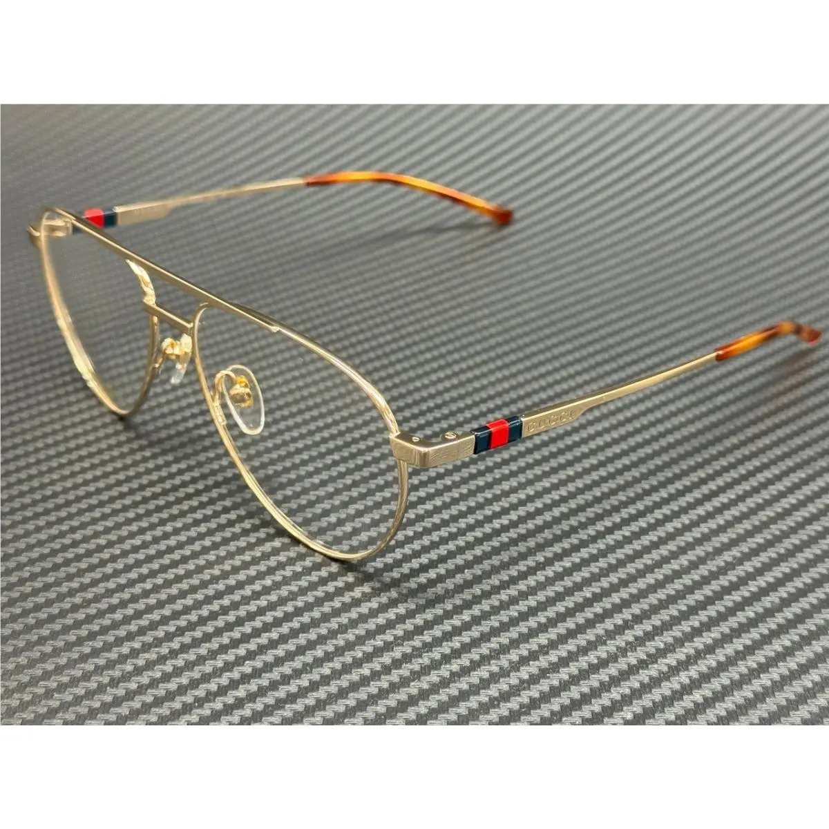 Gucci GG1679O 002 Gold Men`s 56 mm Large Eyeglasses