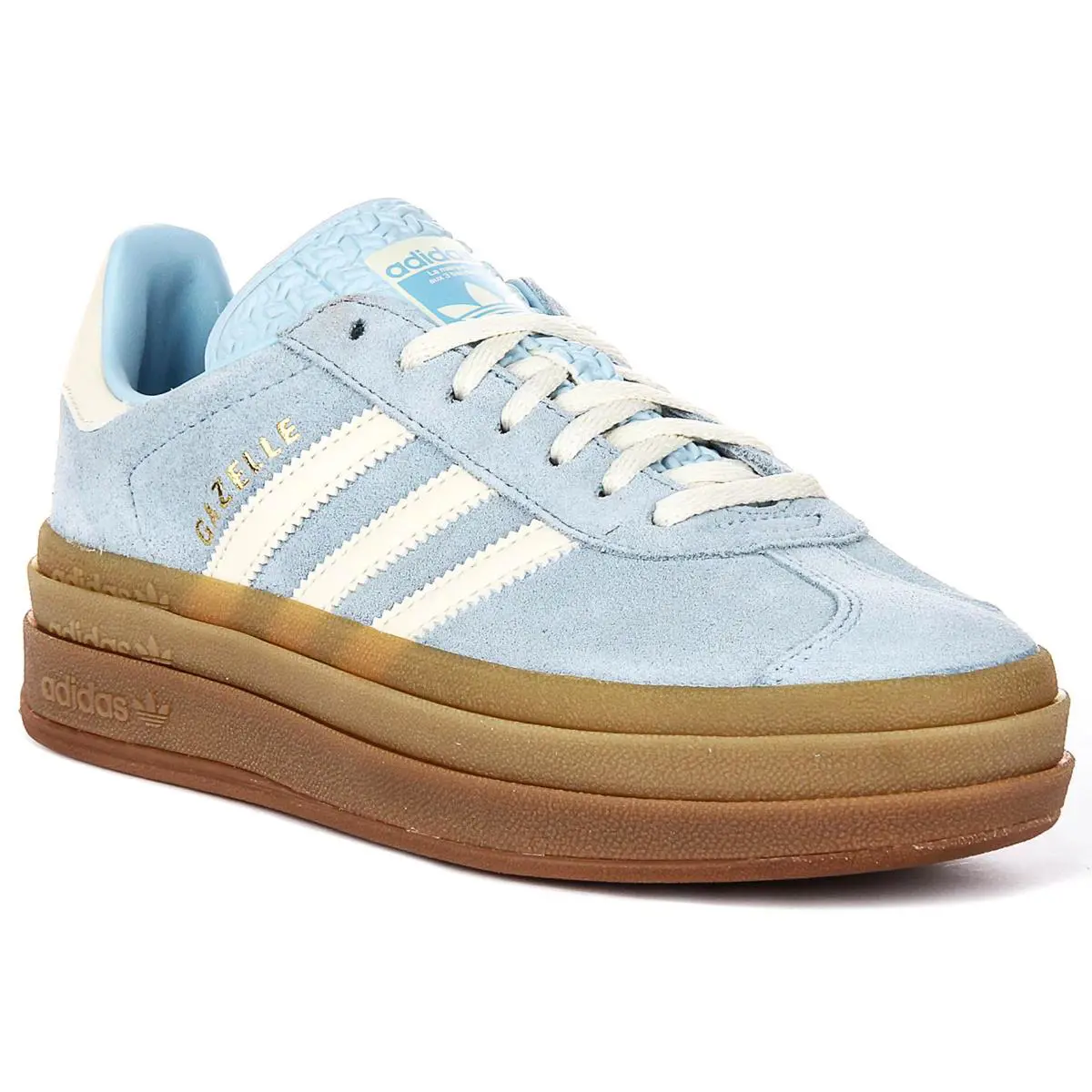 Adidas Gazelle Suede Lace Up Womens Sneaker Blue White US 5 - 10 - Blue White