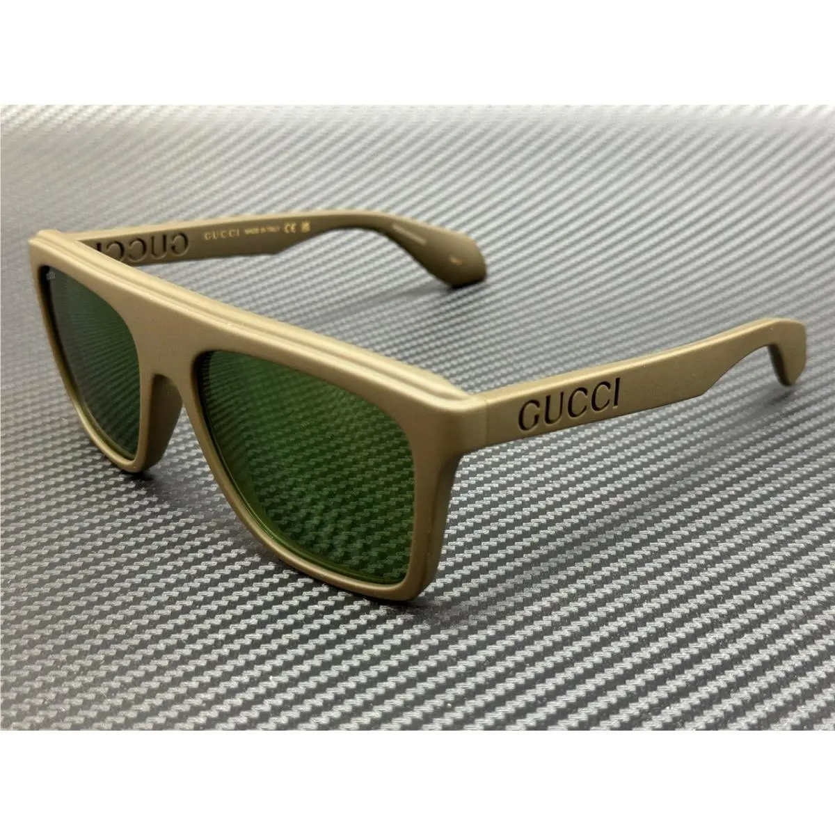 Gucci GG1570S 005 Matte Green Men`s 57 mm Extra Large Sunglasses