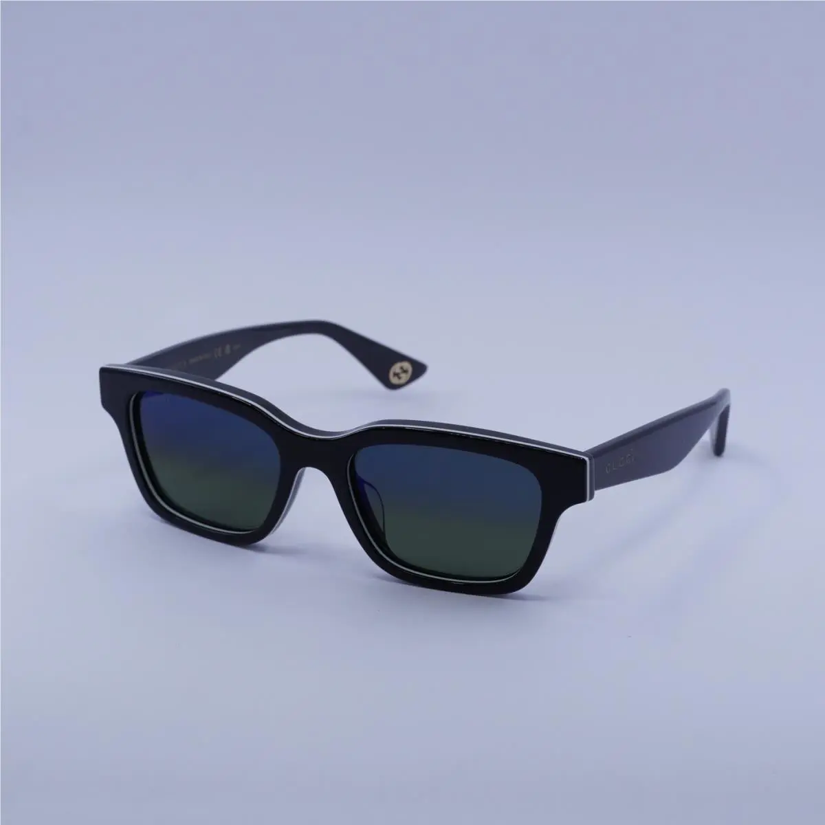 Gucci GG1641SA 003 Shiny Black/blue Mirror 53-18-145 Sunglasses