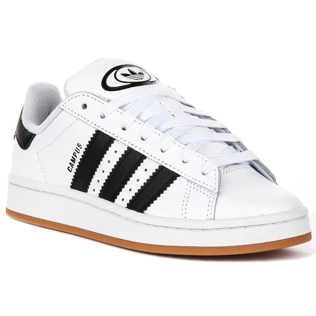 Adidas Campus Stripes Lace Up Youth Boys Sneakers In White Black US 4 - 6 - White Black