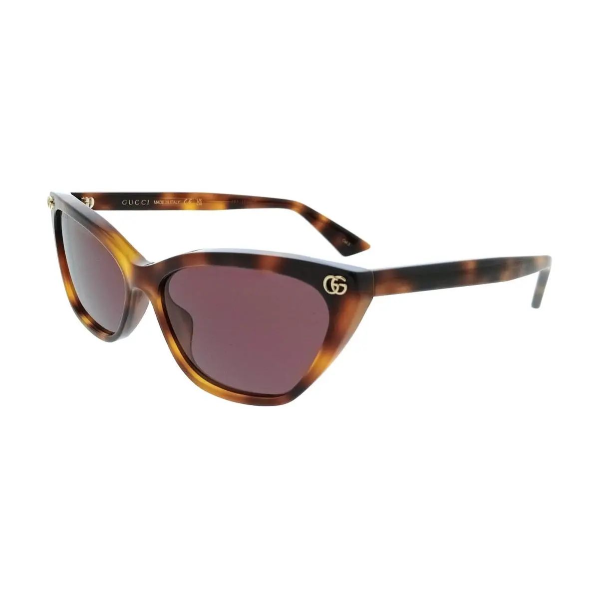 Gucci GG1815S-002 Tortoise Cat Eye Slim Womens Sunglasses