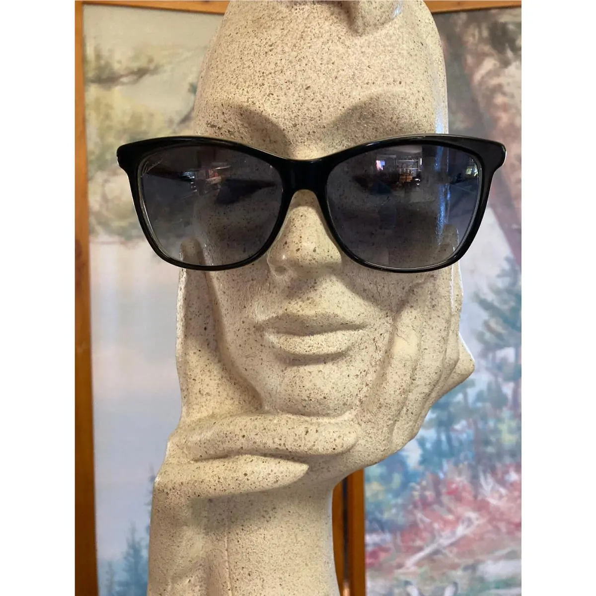GG 3675/S 4WHJJ Black Plastic Gold Gold Metal Sunglasses 56 mm by Gucci