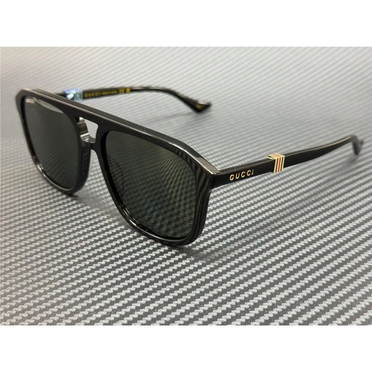 GG1494S 001 Black Grey Men`s Large 57 mm Sunglasses by Gucci