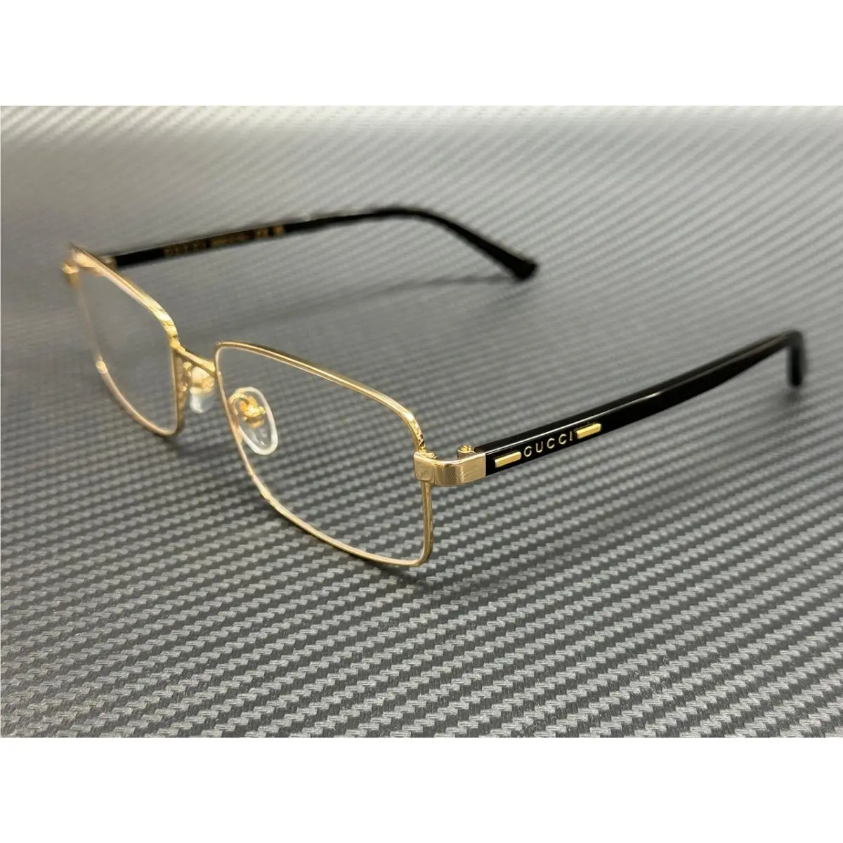 GG1586O 004 Gold Black Men`s Large 59 mm Eyeglasses by Gucci