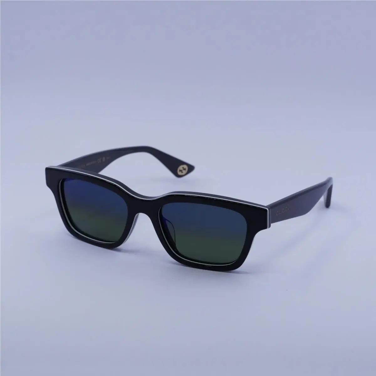 Gucci GG1641SA 003 Shiny Black/blue Mirror 53-18-145 Sunglasses