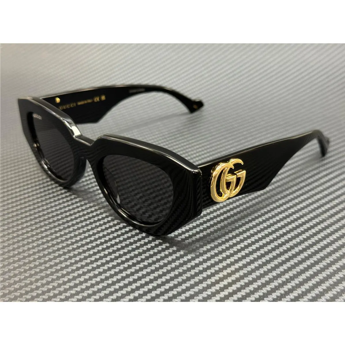GG1421S 001 Black Grey Women`s 51 mm Small Sunglasses by Gucci