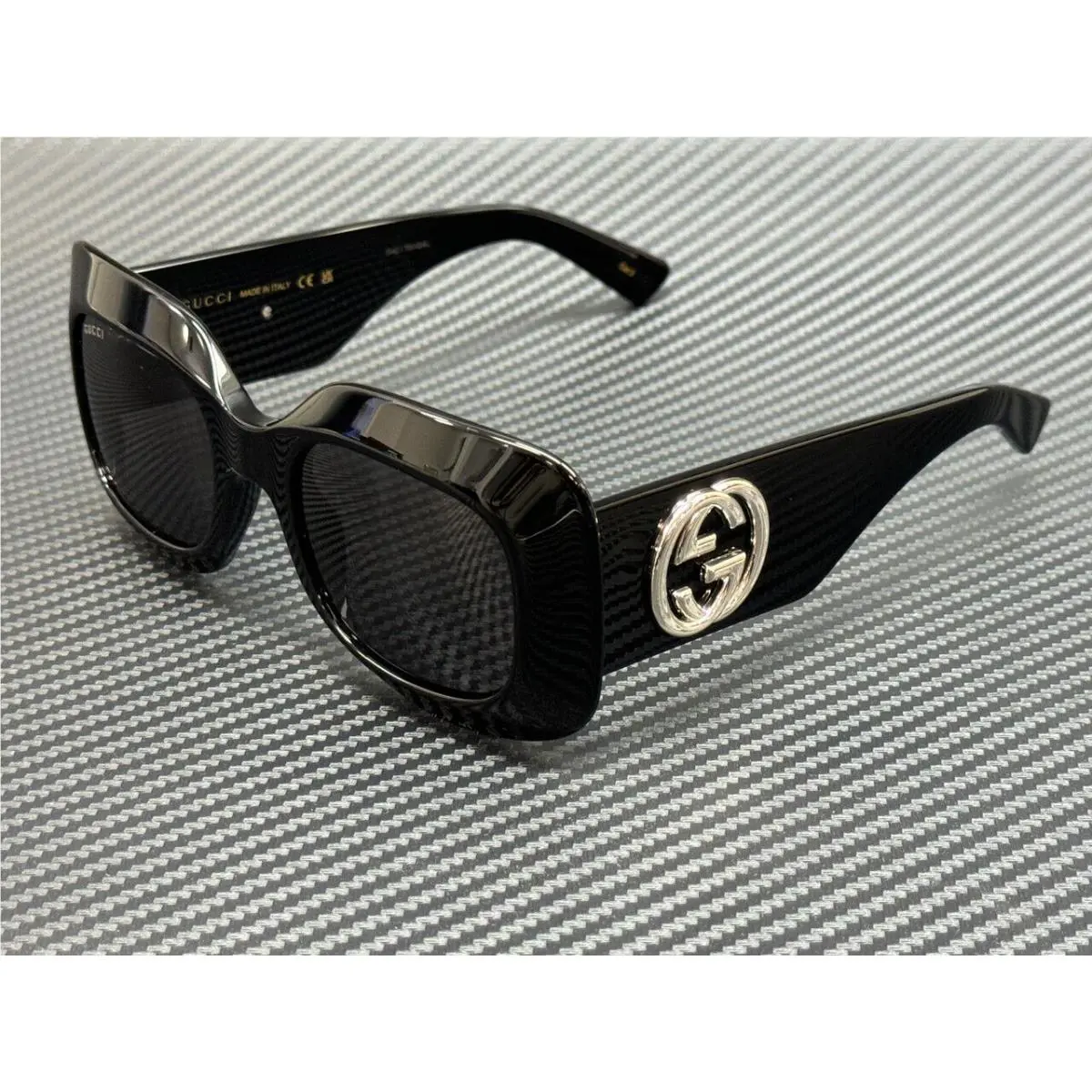 Gucci GG1695S 001 Black Grey Women`s 51 mm Medium Sunglasses