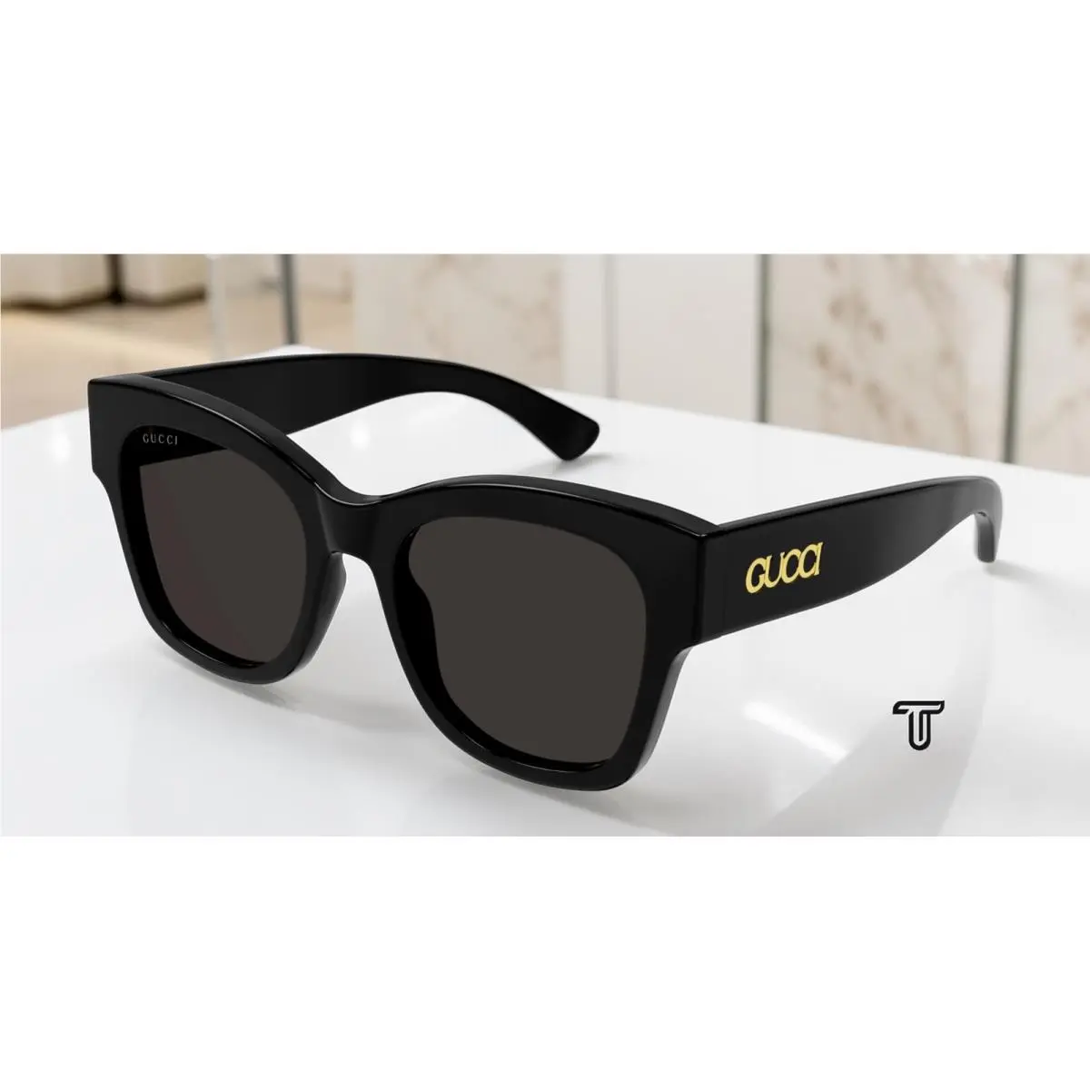 Gucci GG1789S 001 Black Black Grey Lens 53 mm Butterfly Women`s Sunglasses