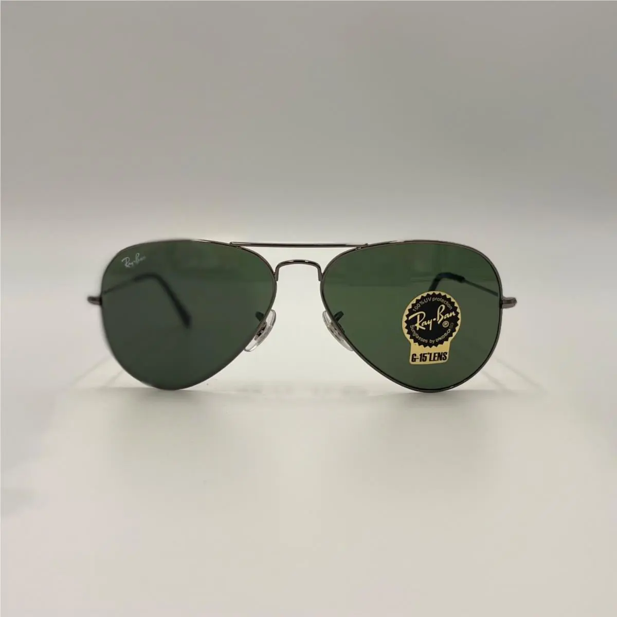 Ray-ban Aviator Classic Gunmetal RB3025 W0879 58-14 Green Classic G15 Lenses