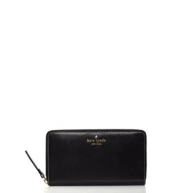 Kate Spade Grand Street Neda Black Leather Wallet - BLACK