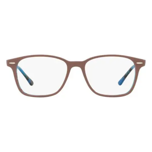 Rayban Unisex Eyeglasses RX7119-5715 Light Brown On Havana Blue 53-17-145 - Frame: Light Brown On Havana Blue, Lens: Demo Lens