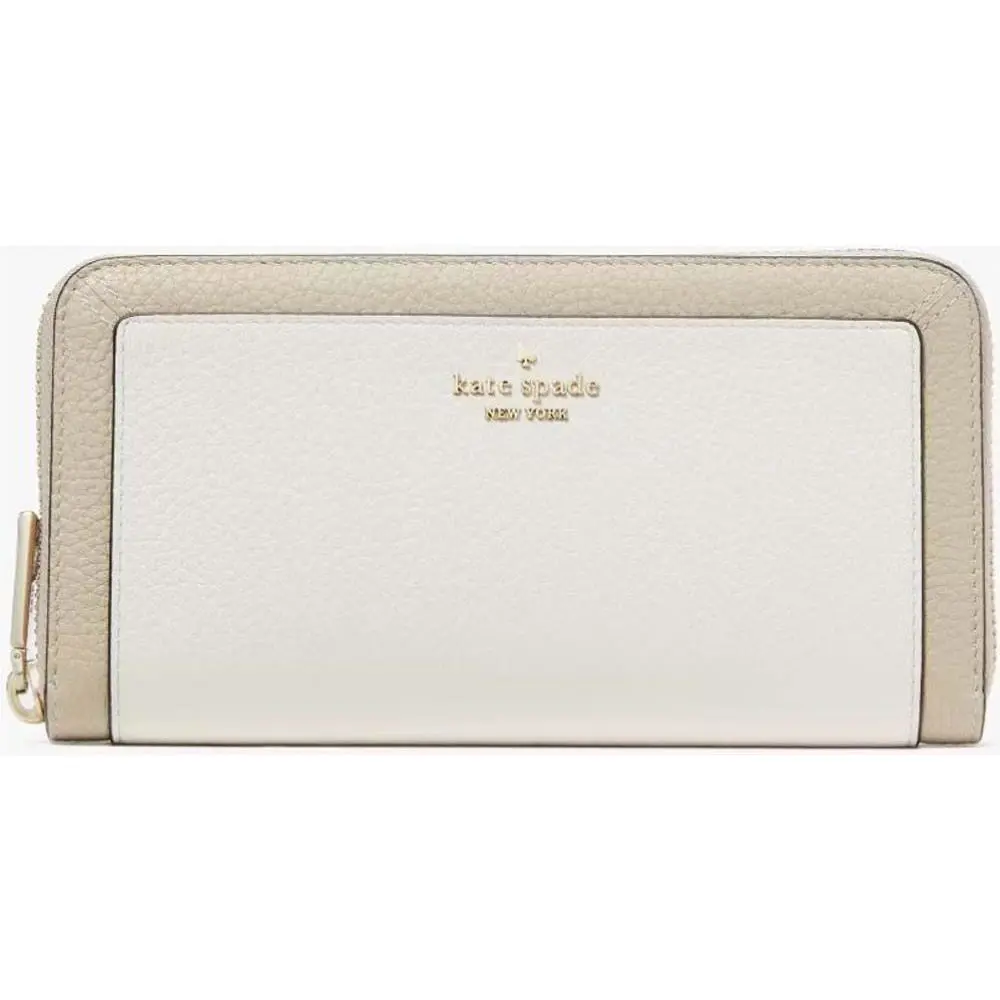 Kate Spade Lena Colorblock Leather Light Sand Multi Continental Wallet KI835