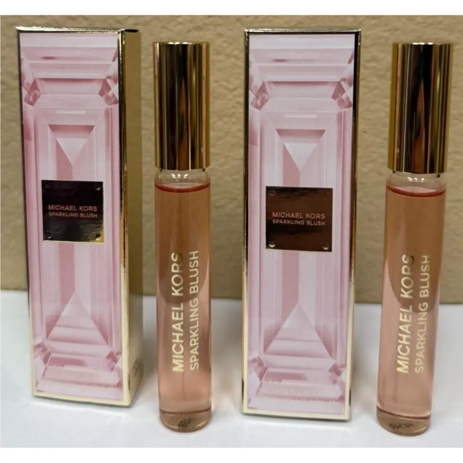Two Michael Kors Sparkling Blush Eau de Parfum Rollerball 0.34-oz