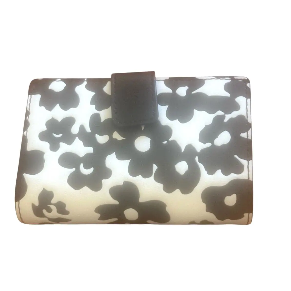 Michael Kors Jet Set Travel Zip Coin Wallet- Flowers- Black White - black and white