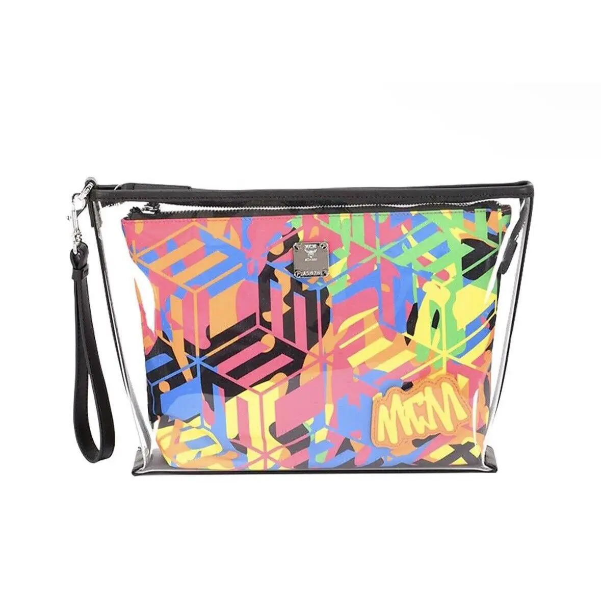 Mcm Portula Wristlet Translucent Bag with Pouch Medium